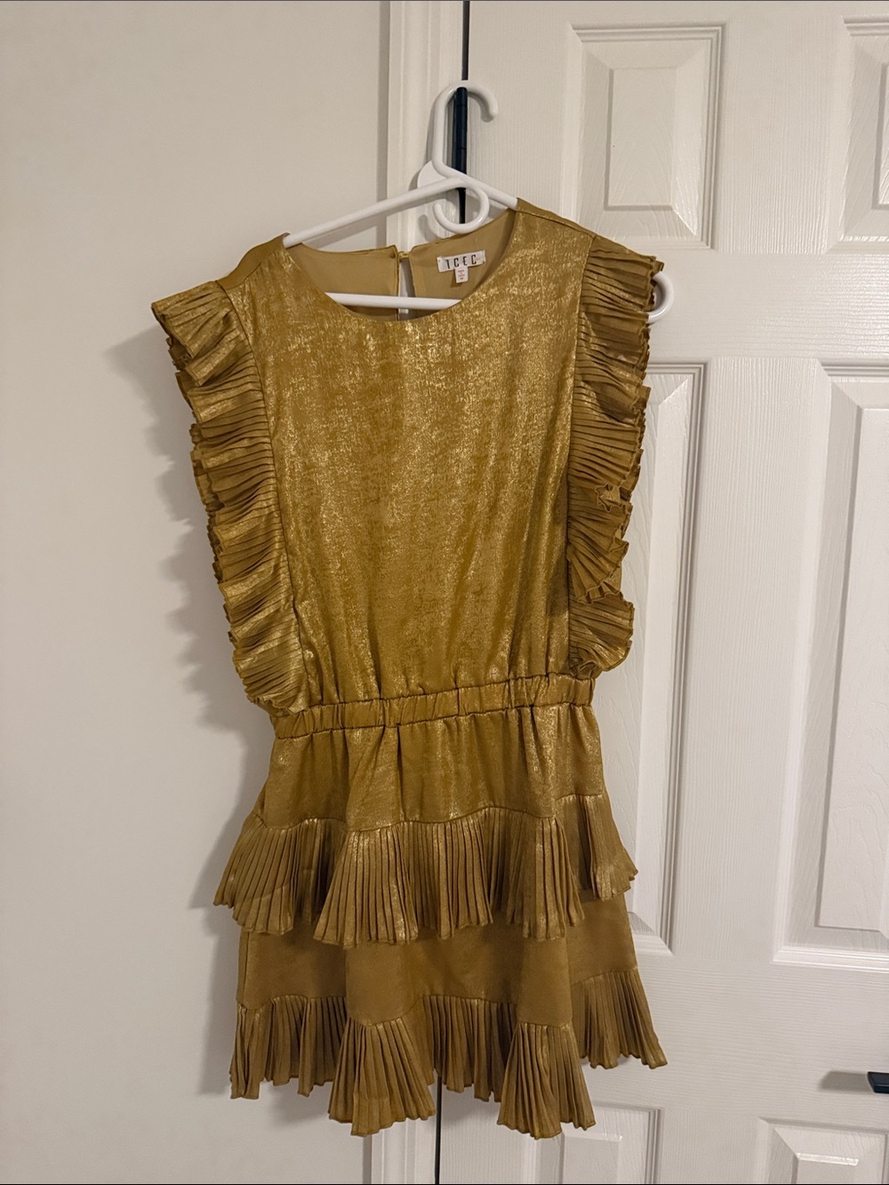 TCEC Gold Ruffle Tier Dress